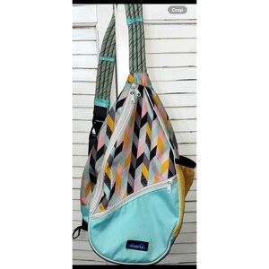 Kavu Paxton Sling Bag Multicolor Geometric Graphic Print
